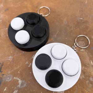 Arcade Style Square 2x2 Mechanical Keyboard Fidget | Keyboard Switch | Button Clicker | Clicky with Keychain