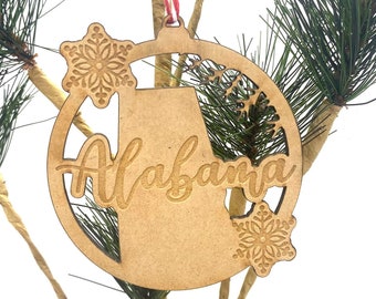 Alabama, Ornament, Crimson Tide, Christmas, Neighbor Gift, Ornament Gift, Small Christmas Gift, Christmas Decor, Personalized Ornaments