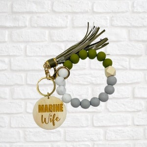 Marine Wife Marine Corps Gifts Marine Wife Keychain Stocking