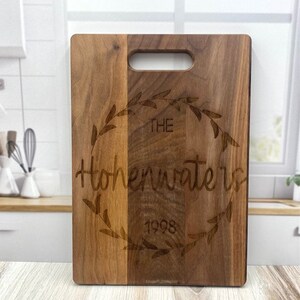 Personalized Walnut Cutting Board, Charcuterie Board, Custom, Anniversary Gift, Wedding Gift, Bridal Shower Gift, Cheese Board, Gifts