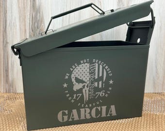 Boîte de munitions, Boîte de munitions personnalisée, Cadeaux chasse pour homme, Cadeaux de Noël pour homme, Cadeau petit ami, Cadeau militaire, Cadeaux garçon d'honneur