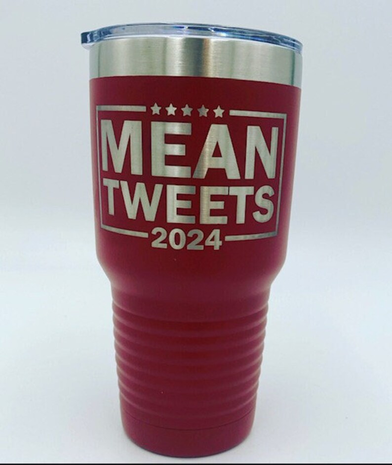 Mean Tweets Tumbler, Trump 2024, Make America Great, Christmas Stocking