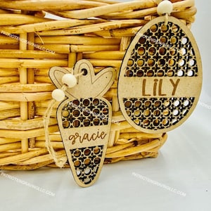 Personalized Wicker Easter Basket Name Tags/Easter Name Tags/Personalized Easter Basket