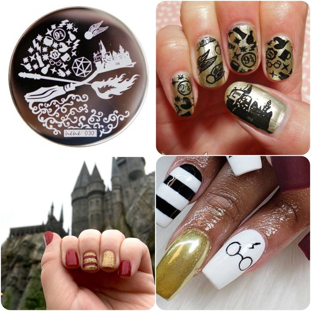 Nail stamping plate Halloween Harry Potter nail stamping Etsy