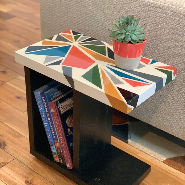 Painted Side Table - Etsy