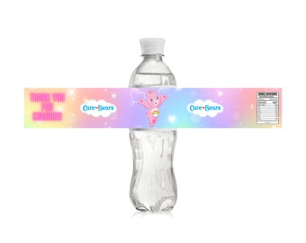 Girl Care Bear Bottle Labels