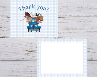 Blue Truck Thank You Cards - 5.5 x 4.3 in