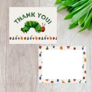 Hungry Caterpillar Thank You Cards - 5.5 x 4.3 in