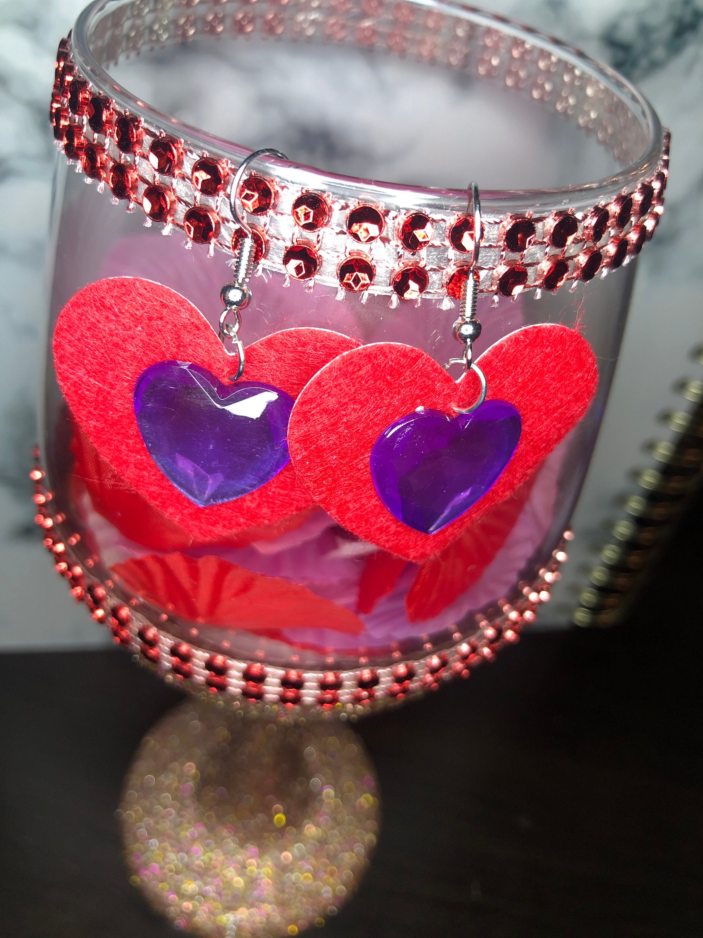 Simply sweet heart earrings Small Heart Earrings Valentines day Earrings | Etsy