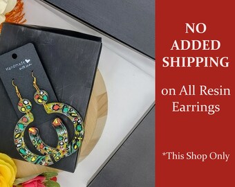 Tey's Resin Earrings - NO ADDED SHIPPING!