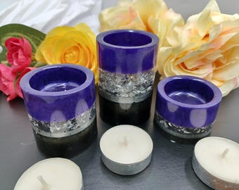 Handmade Resin Tealight Holder - Tealight Included