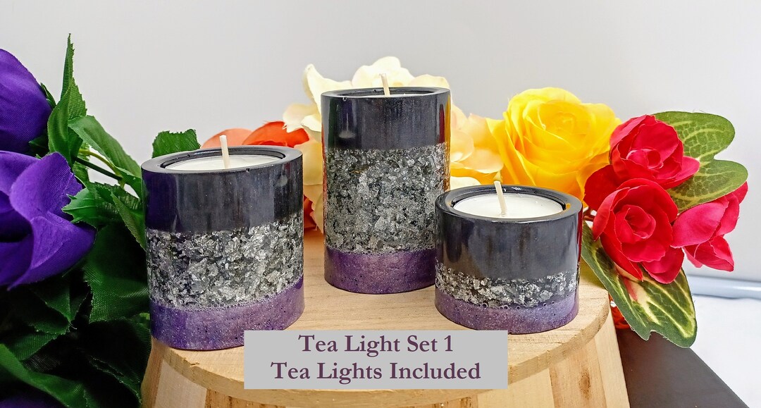 Handmade Resin Tealight Holder Tealight Included Etsy