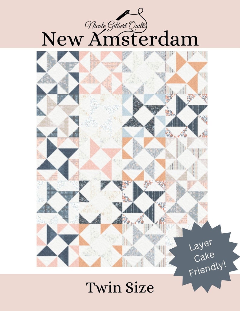 New AmsterdamTwin Size Quilt Pattern Cover Image