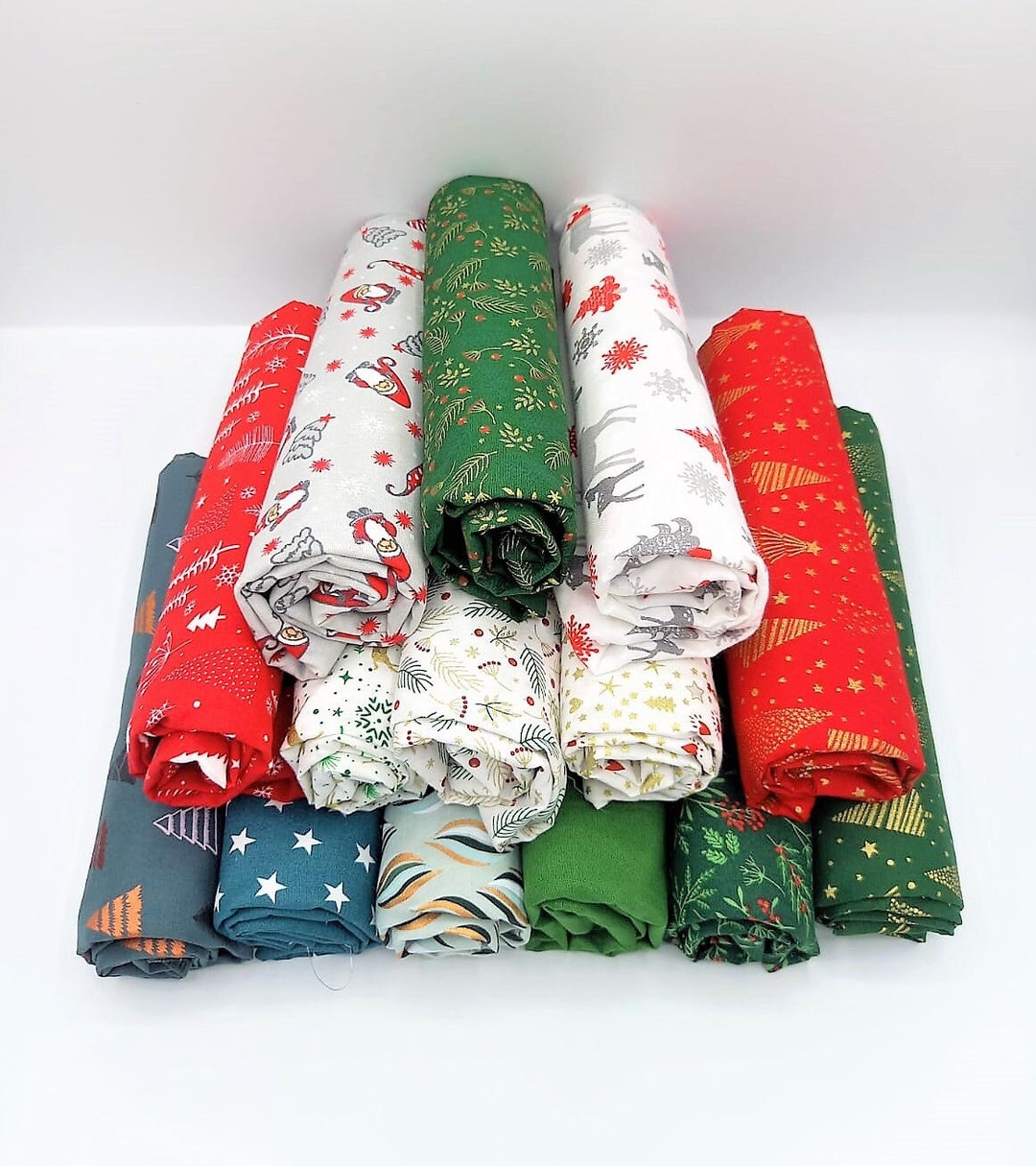 Stoffpaket Weihnachten Weihnachtsstoffe Stoffreste Baumwolle Etsy.de