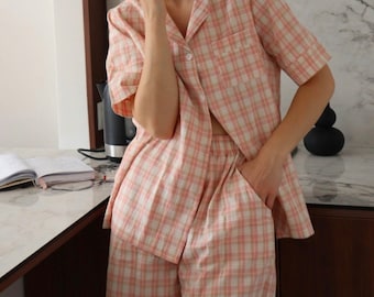 Cotton Pajama Set – Women Sleepwear, Soft Lightweight PJs