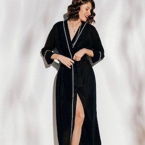Full length store jersey dressing gown