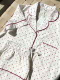 Batiste Pajama set Organic cotton loungewear 100% cotton pyjama Bachelorette party pjs Bridal pajamas Cute pajama Matching set White pajama product logo