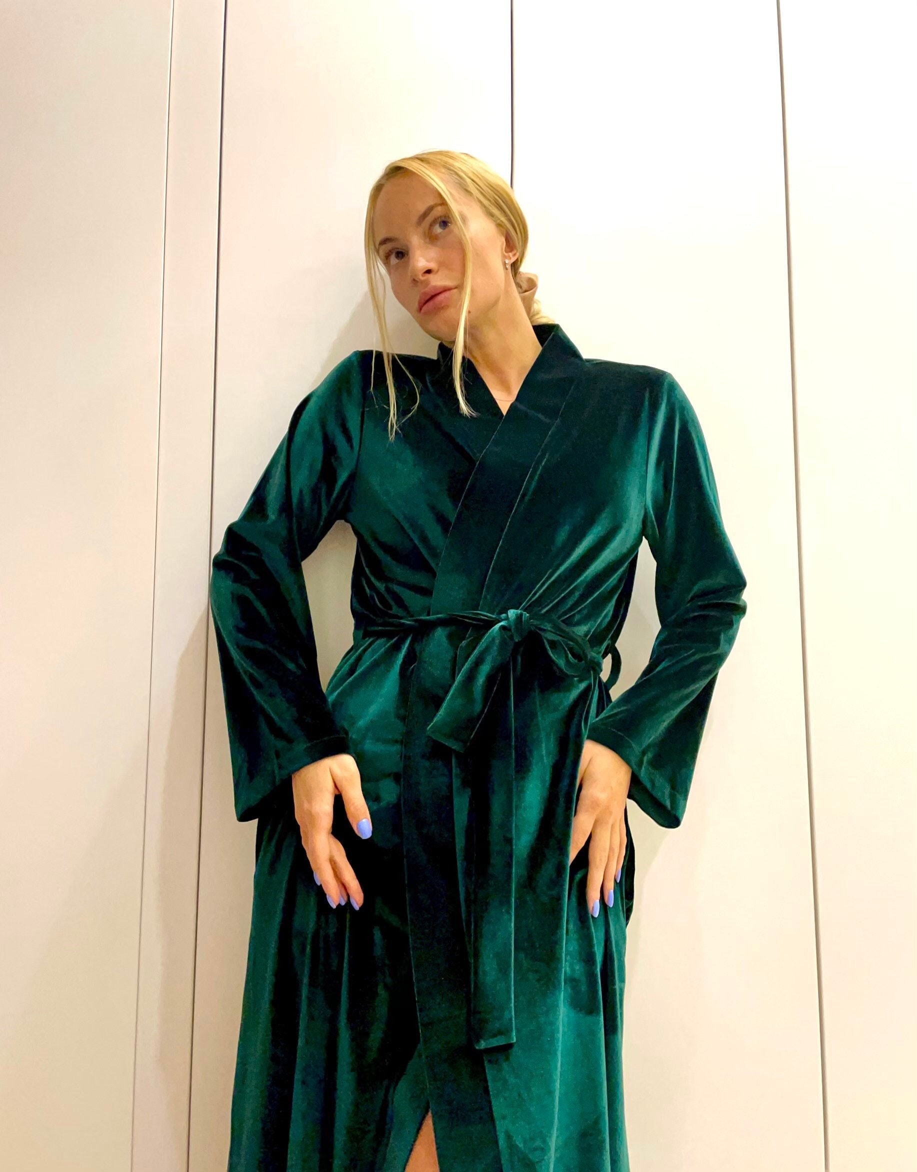 Velvet Trim Robe Jacket - Women - Ready-to-Wear