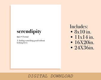 Serendipity Definition {Digital Download} Print