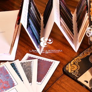 Staalboek Lavailler & Bougara | Jacquardvoeringstof: aangepaste stalen | 100+ honderd voorbeeldvellen, patronenset kleurencollectie: