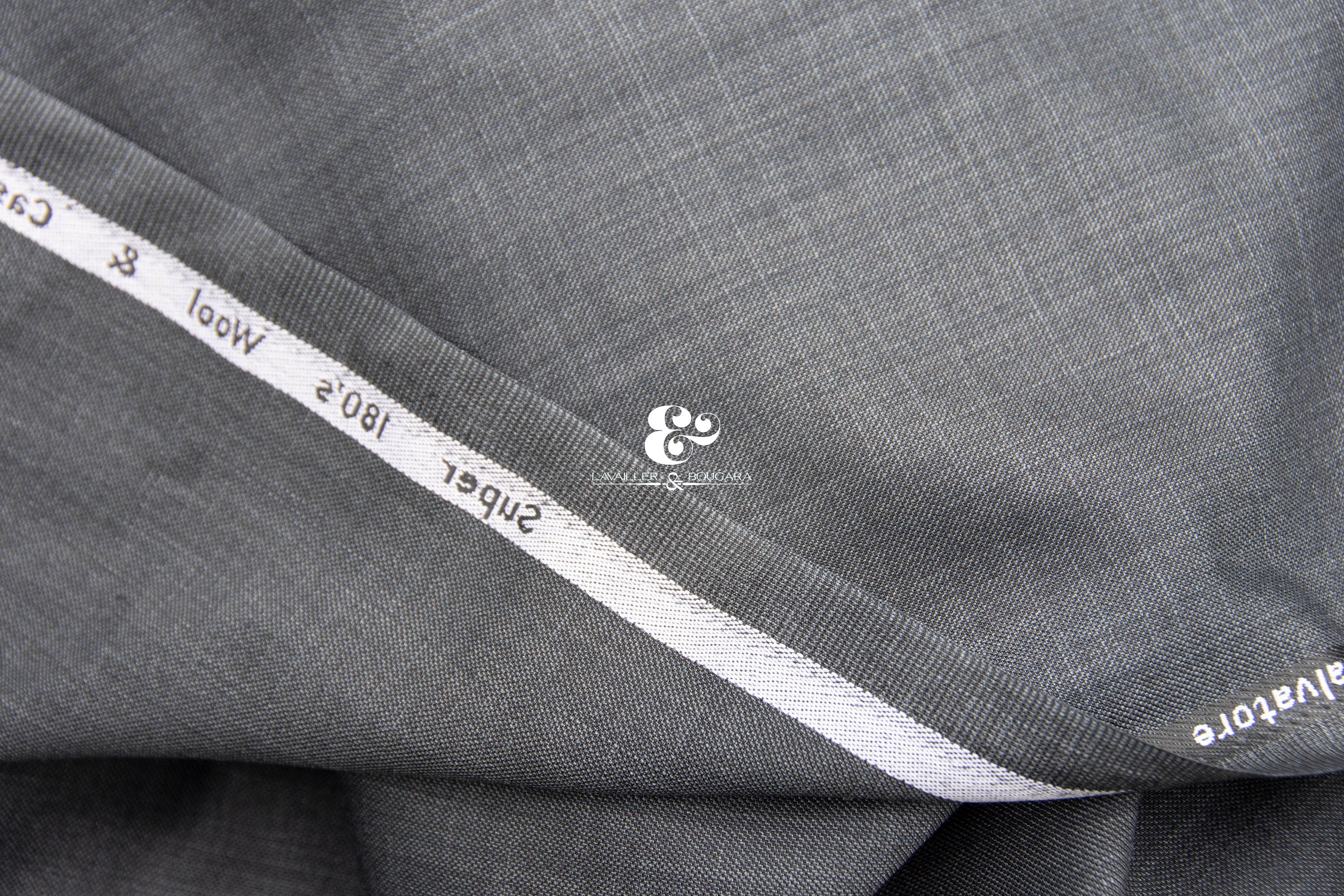 Grey Super 180s Wool Cashmere | Suiting Fabric - Custom Cut by the