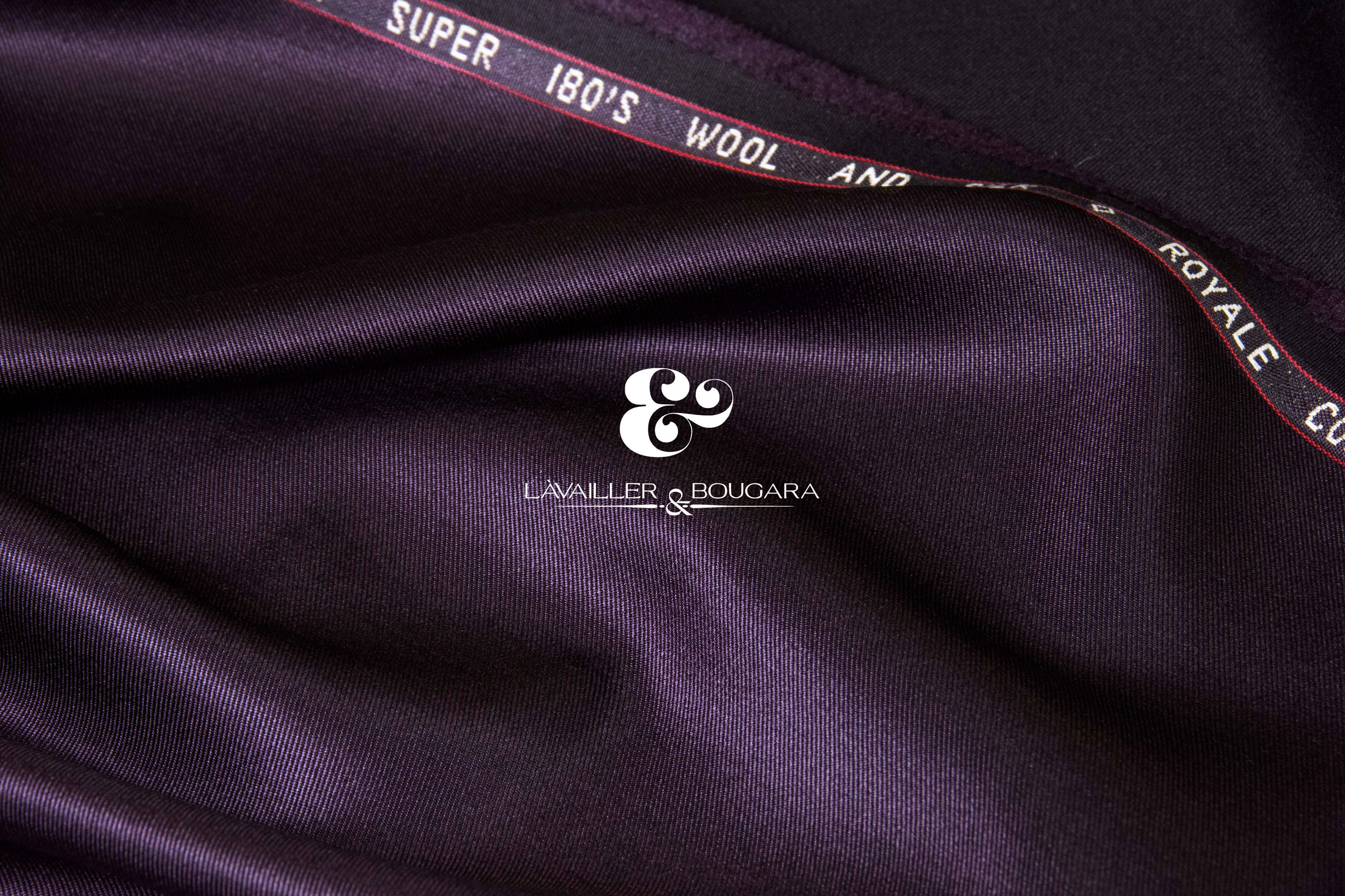Eggplant Shark Skin Super 180s Wool Silk Suiting Fabric - Etsy