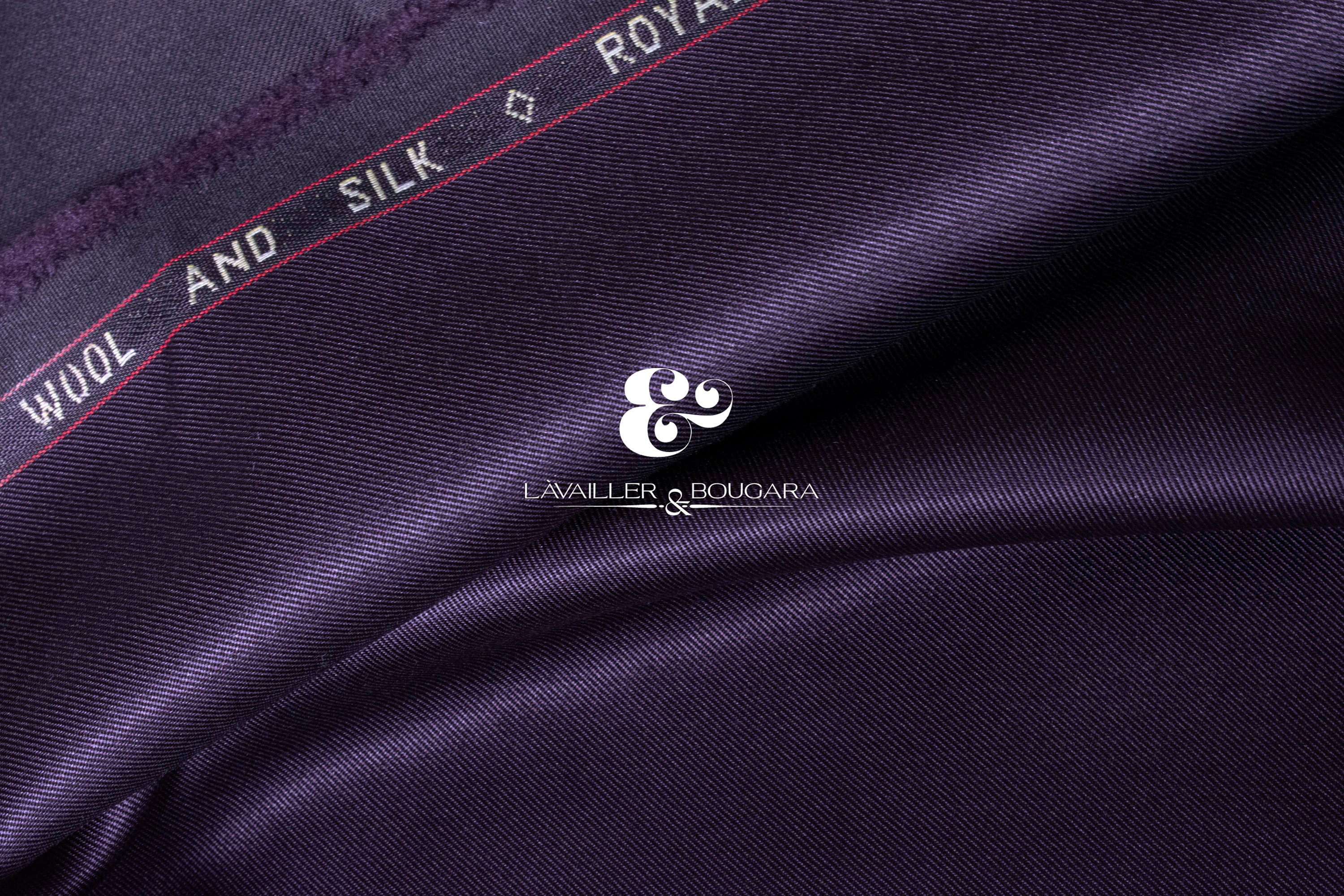 Eggplant Shark Skin Super 180s Wool Silk Suiting Fabric - Etsy