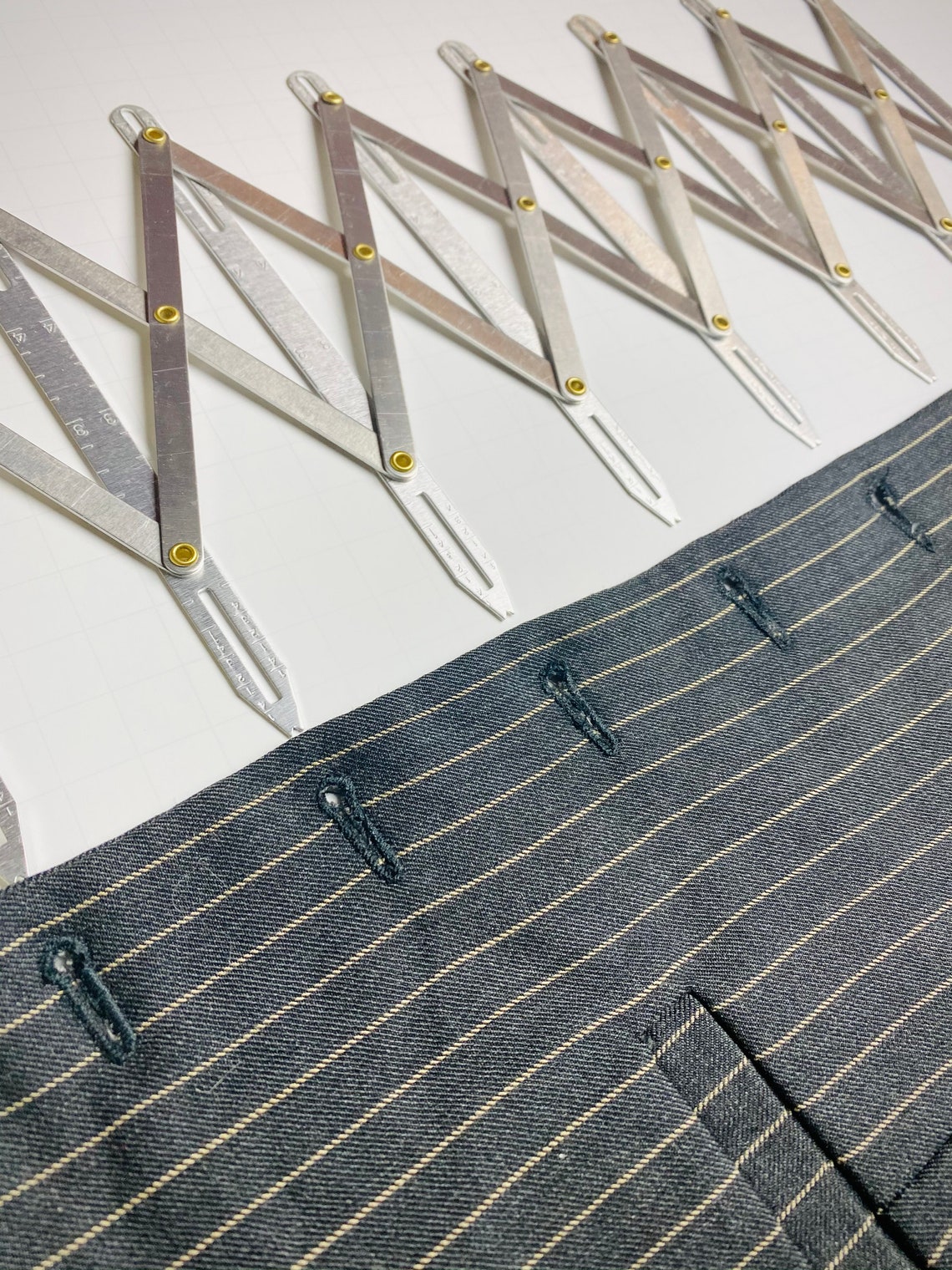 Buttonhole Gauge Collapsible Button Spacer Measuring Tailoring Etsy