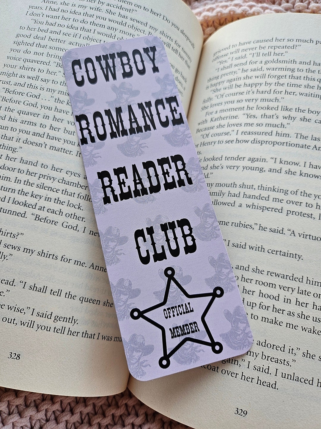 Cowboy Romance Bookmark - Cowboy Romance Book Club Bookmark - Aesthetic ...