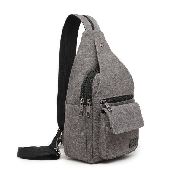 Minimalist Single Shoulder Backpack, Cotton Canvas Backpack, Crossbody Bag, Outdoor Bag, Chest Bag, School Bag, 3 colors available