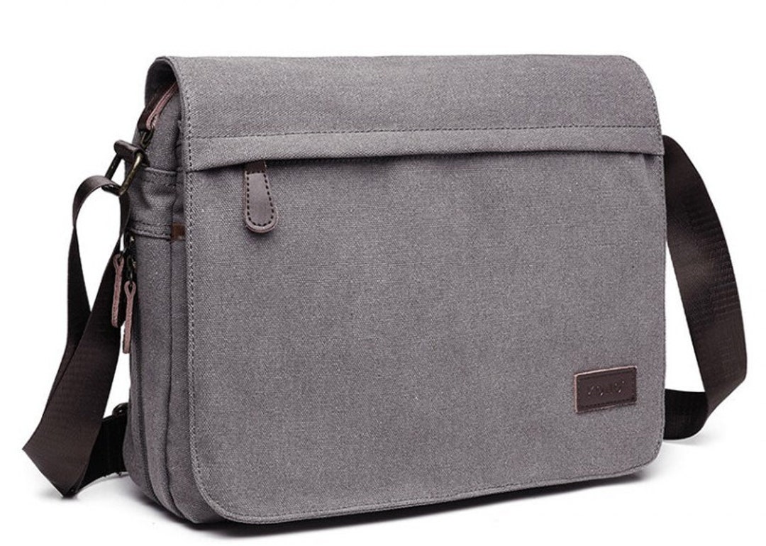 Men's Classic Expanding Messenger Bag, Canvas Shoulder Bag - Etsy UK