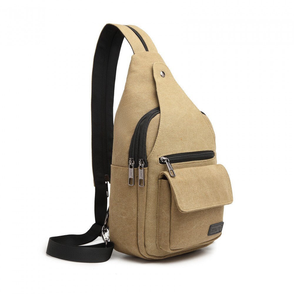 Minimalist Single Shoulder Backpack, Cotton Canvas Backpack, Crossbody ...