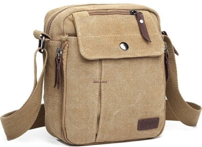 Multi Pocket Cross Body schoudertas, mobiele tas, mini schoudertas Khaki