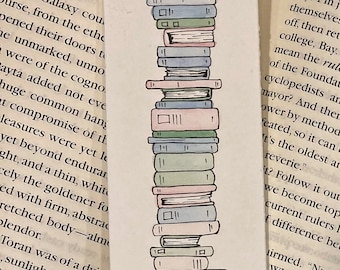Stack of books bookmarks