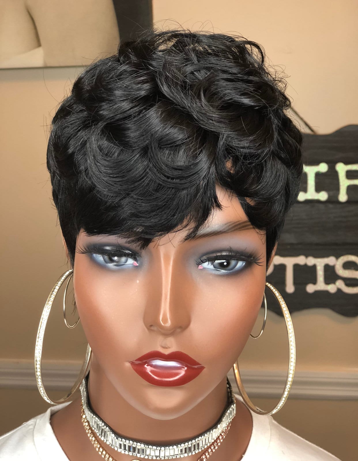 Short Pixie Cut Wig: Glueless Human Hair Wig - Etsy