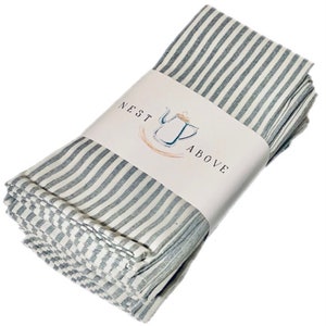 Set of 12 Washable Linen/Cotton/Polyester Cloth Napkins