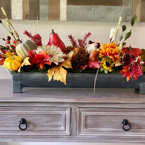 Beautiful Fall Floral Arrangement Full of Sunflowers and shops Pumpkins! Metal Fall Centerpiece, Fall Sunflower Centerpiece, Fall Mantle Decor