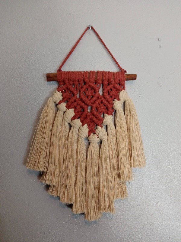 Tenture Murale Macramé Bicolore