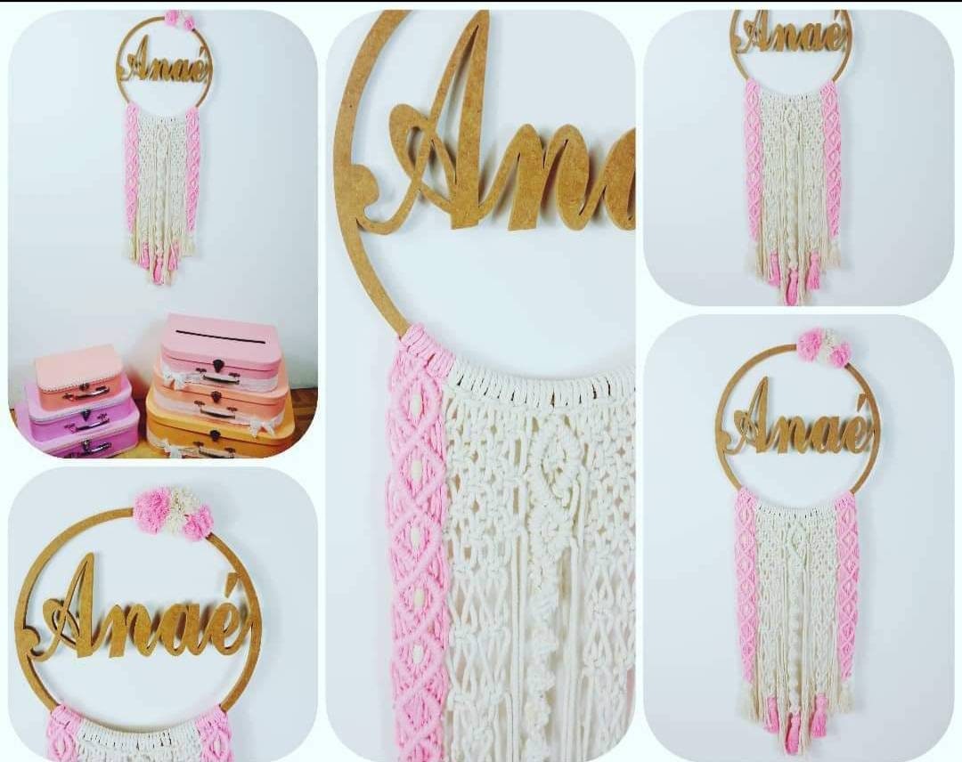 Attrape Rêve Personnalisé Bois et Macramé