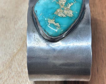 Donovan Skeet Navajo Sterling Silver Turquoise Cuff Bracelet