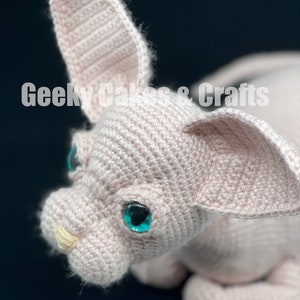 Pinky the Sphynx Crochet PATTERN PDF ONLY image 8