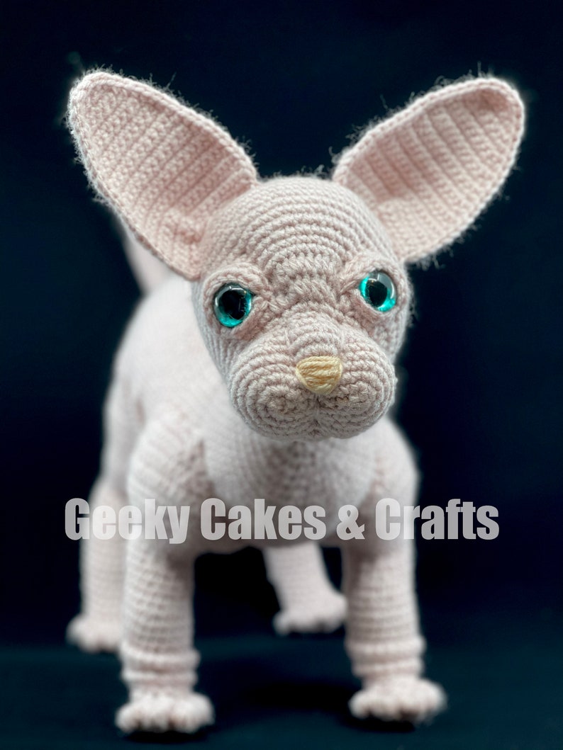 Pinky the Sphynx Crochet PATTERN PDF ONLY image 3