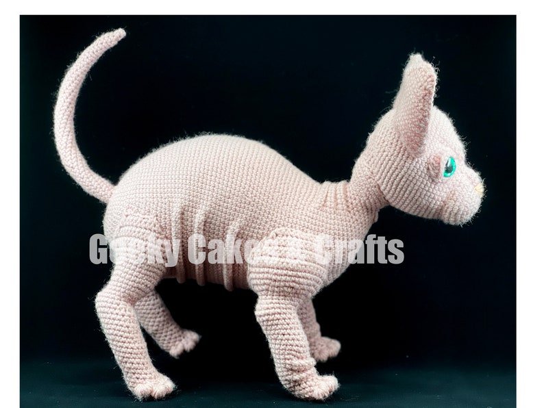 Pinky the Sphynx Crochet PATTERN PDF ONLY image 4