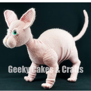 Pinky the Sphynx Crochet PATTERN PDF ONLY image 5