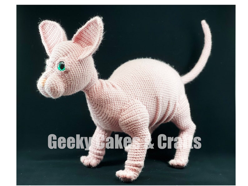 Pinky the Sphynx Crochet PATTERN PDF ONLY image 5