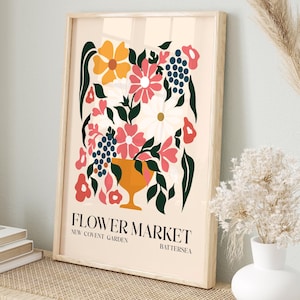 London Flower Market Print: Vintage-Inspired Floral Wall Art