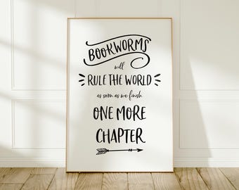 Book Lover Wall Art Print: Funny Reading Quote for Bookworms