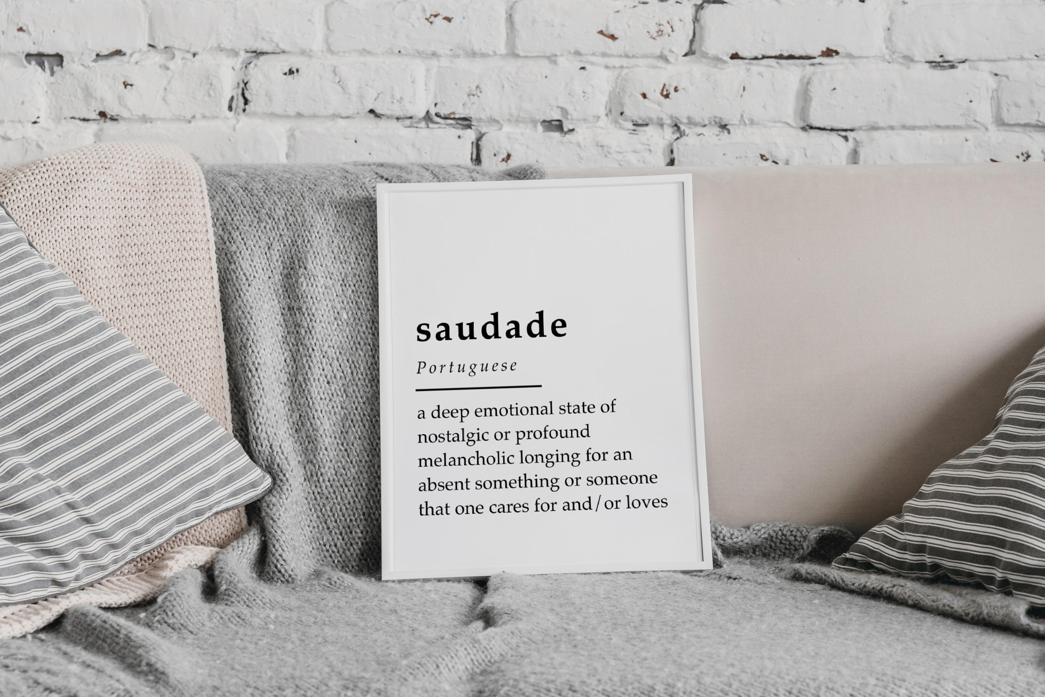  Saudade definition - Unframed art print poster or greeting card  : Handmade Products