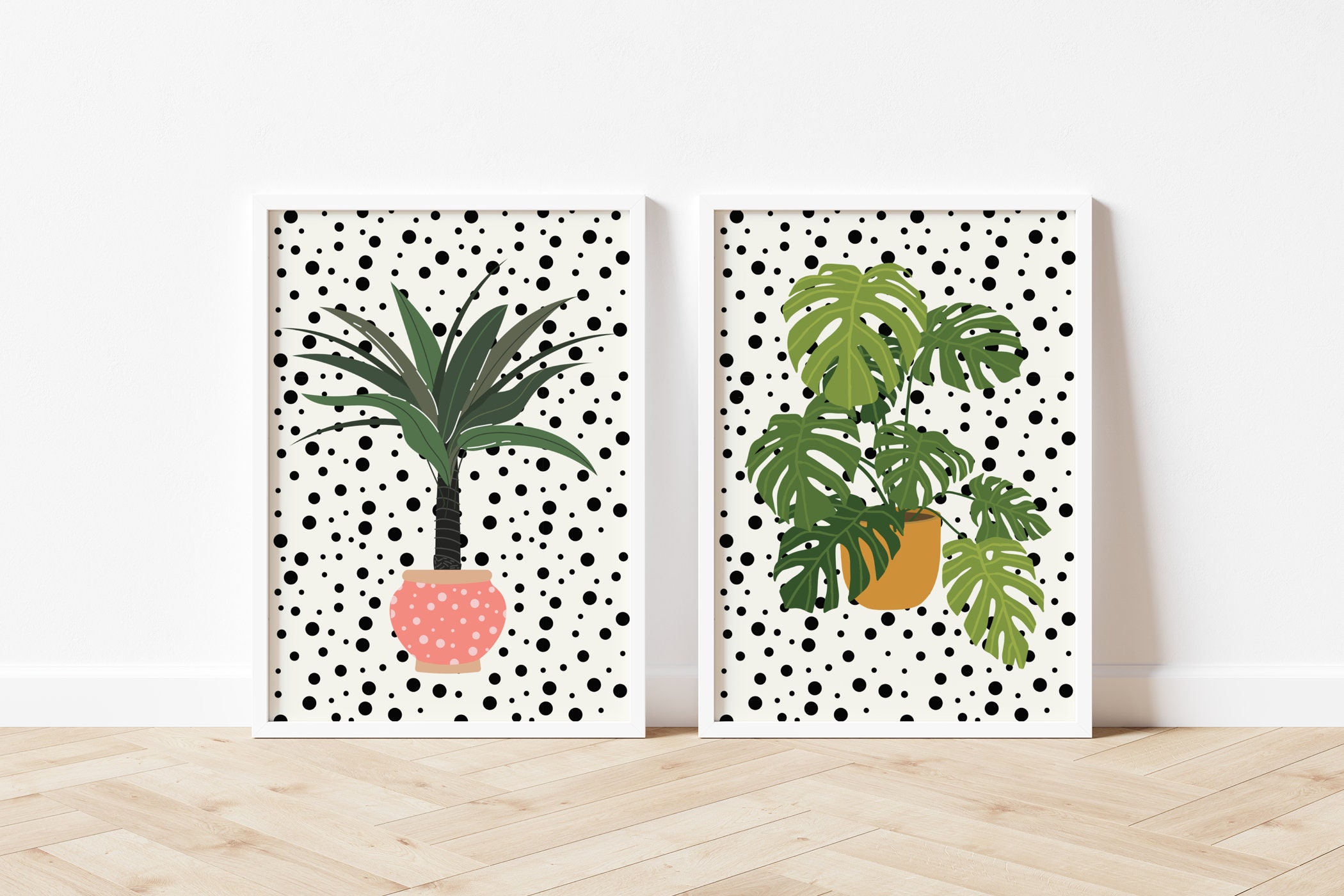 Set Of 2 Prints Botanical Wall Art | Etsy