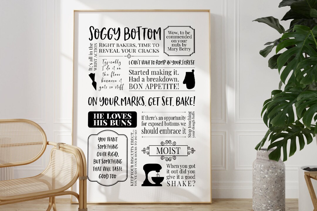 Great British Bake off Print, Unframed 8x10/a5/a4/a3/a2/a1, Funny Bake